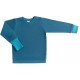 Leela Cotton - Bio Kinder Sweatshirt mit Waffelstruktur , donaublau