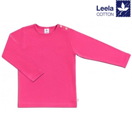 Leela Cotton - Bio Kinder Langarmshirt, pink