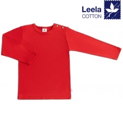 Leela Cotton - Bio Kinder Langarmshirt, ziegelrot