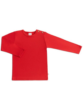 Leela Cotton - Bio Kinder Langarmshirt, ziegelrot