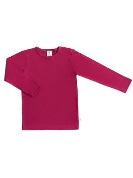 Leela Cotton - Bio Kinder Langarmshirt, fuchsia