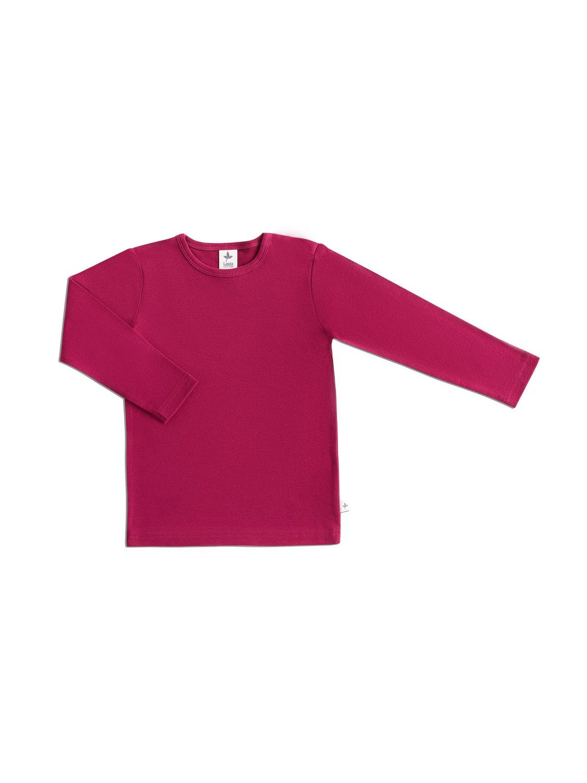 Leela Cotton - Bio Kinder Langarmshirt, fuchsia
