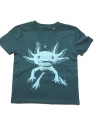 Nüx - Bio Kinder T-Shirt mit Axolotl-Druck, laced green