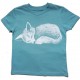 Nüx - Bio Kinder T-Shirt mit Fuchs-Druck, teal