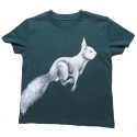 Nüx - Bio Kinder T-Shirt mit Eichhörnchen-Druck, laced green