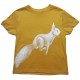 Nüx - Bio Kinder T-Shirt mit Eichhörnchen-Druck, senfgelb