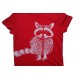 Nüx - Bio Kinder T-Shirt mit Waschbär-Druck, rot