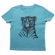 Nüx - Bio Kinder T-Shirt mit Tiger-Druck, teal