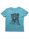 Nüx - Bio Kinder T-Shirt mit Tiger-Druck, teal