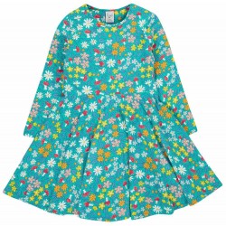 frugi - Bio Kinder Jersey Kleid "FRUGI-Sofia" mit Blumen/Fliegenpilz-Allover