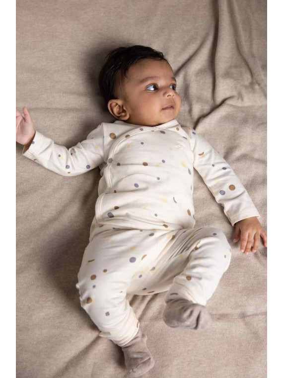noppies - Bio Baby Wickeljacke zum Binden mit Punkten