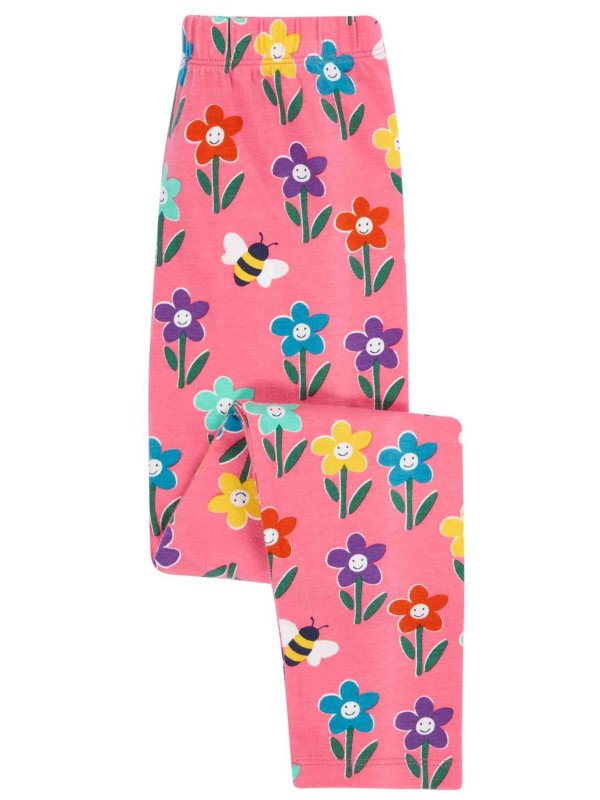 frugi - Bio Kinder Leggings "Libby" mit Blumen/Bienen-Allover