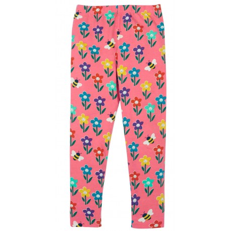 frugi - Bio Kinder Leggings "Libby" mit Blumen/Bienen-Allover