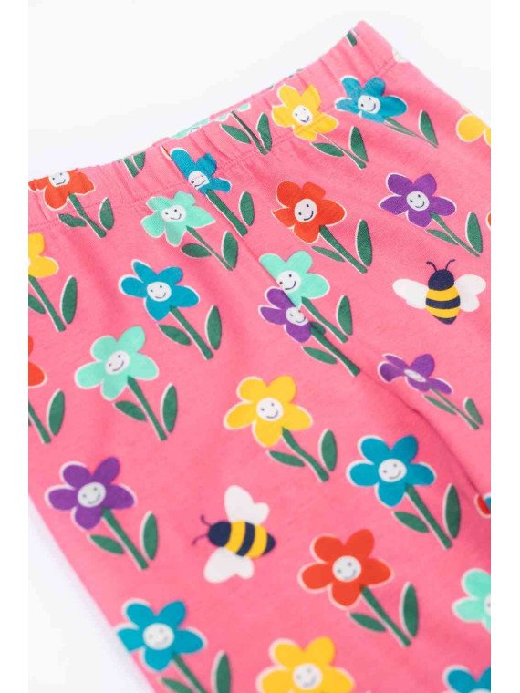 frugi - Bio Kinder Leggings "Libby" mit Blumen/Bienen-Allover