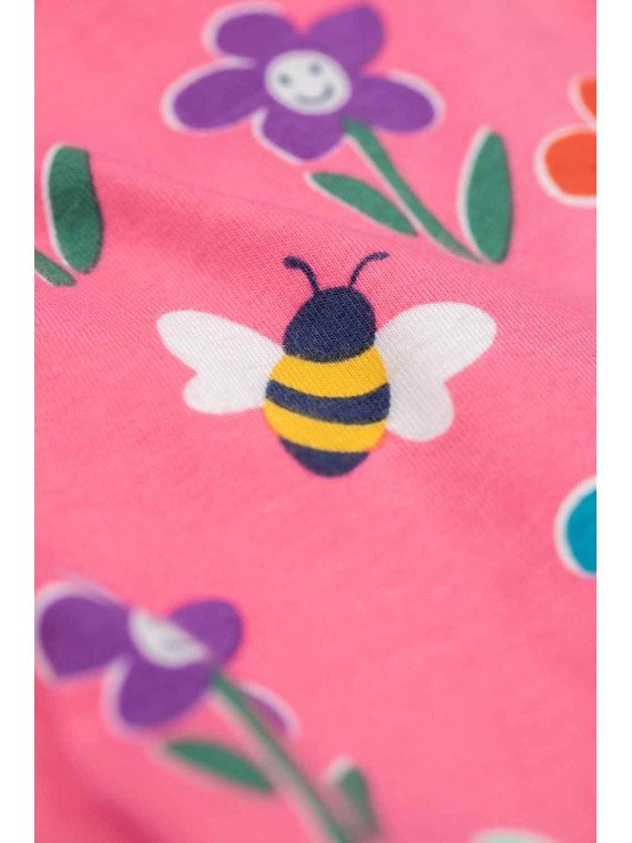 frugi - Bio Kinder Leggings "Libby" mit Blumen/Bienen-Allover