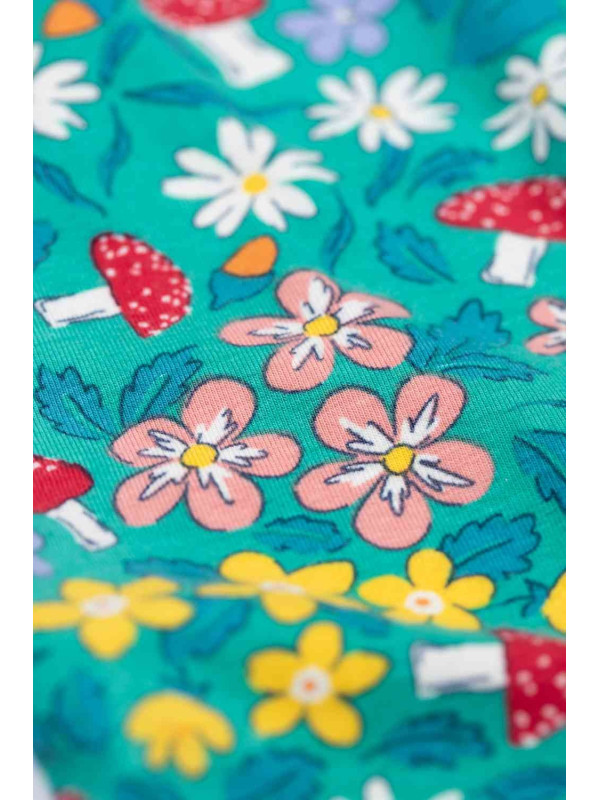 frugi - Bio Kinder Leggings "Libby" mit Blumen/Fliegenpilz-Allover