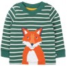frugi - Bio Kinder Langarmshirt "Easy on" mit Fuchs-Applikation und Streifen