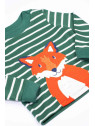 frugi - Bio Kinder Langarmshirt "Easy on" mit Fuchs-Applikation und Streifen