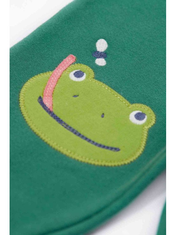 frugi - Bio Kinder Sweathose "Character" mit Biber/Frosch-Patches