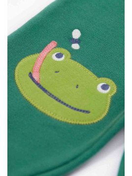 frugi - Bio Kinder Sweathose "Character" mit Biber/Frosch-Patches