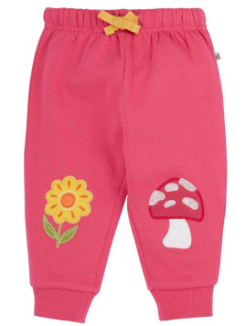 frugi - Bio Kinder Sweathose "Character" mit Fliegenpilz/Sonnenblume-Patches