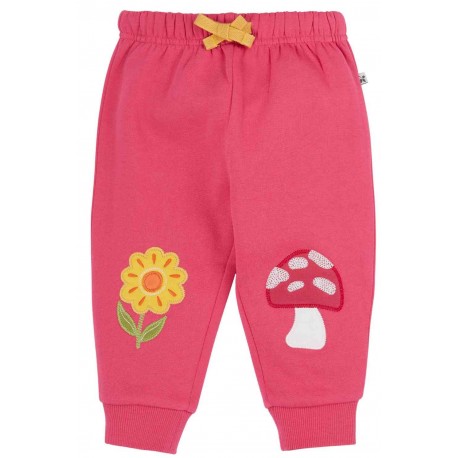 frugi - Bio Kinder Sweathose "Character" mit Fliegenpilz/Sonnenblume-Patches