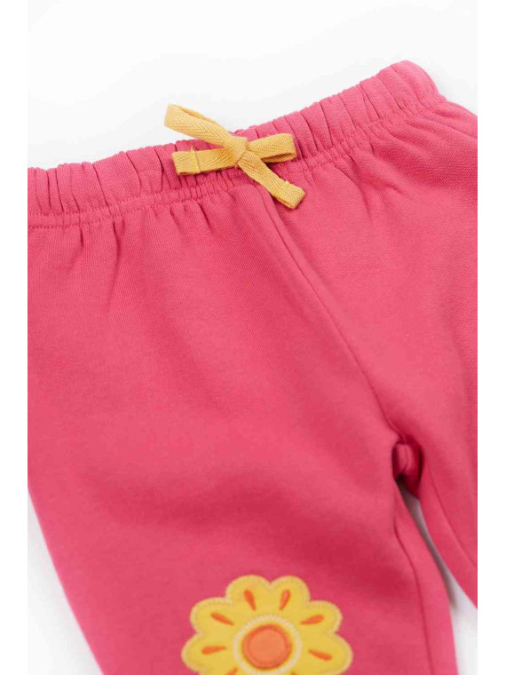 frugi - Bio Kinder Sweathose "Character" mit Fliegenpilz/Sonnenblume-Patches