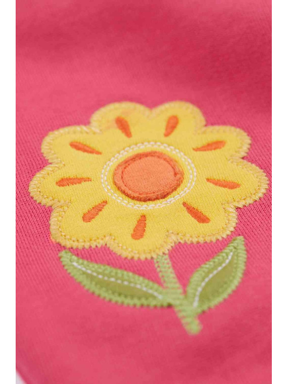 frugi - Bio Kinder Sweathose "Character" mit Fliegenpilz/Sonnenblume-Patches