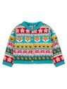 frugi - Bio Kinder Strickjacke "FRUGI-Robyn Fairisle" mit Wald-Motiven