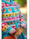 frugi - Bio Kinder Strickjacke "FRUGI-Robyn Fairisle" mit Wald-Motiven