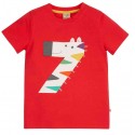 frugi - Bio Kinder T-Shirt "Magic Number" mit Zebra-Applikation