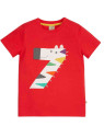 frugi - Bio Kinder T-Shirt "Magic Number" mit Zebra-Applikation