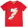 frugi - Bio Kinder T-Shirt "Magic Number" mit Zebra-Applikation