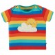 frugi - Bio Kinder T-Shirt "Frugi-Bobster" mit Sonnen-Applikation und Streifen