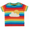 frugi - Bio Kinder T-Shirt "Frugi-Bobster" mit Sonnen-Applikation und Streifen