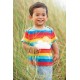 frugi - Bio Kinder T-Shirt "Frugi-Bobster" mit Sonnen-Applikation und Streifen