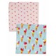 Toby tiger - Bio Mullwindeln mit Eis- und Strich-Allover, 2er Pack