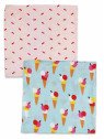 Toby tiger - Bio Mullwindeln mit Eis- und Strich-Allover, 2er Pack