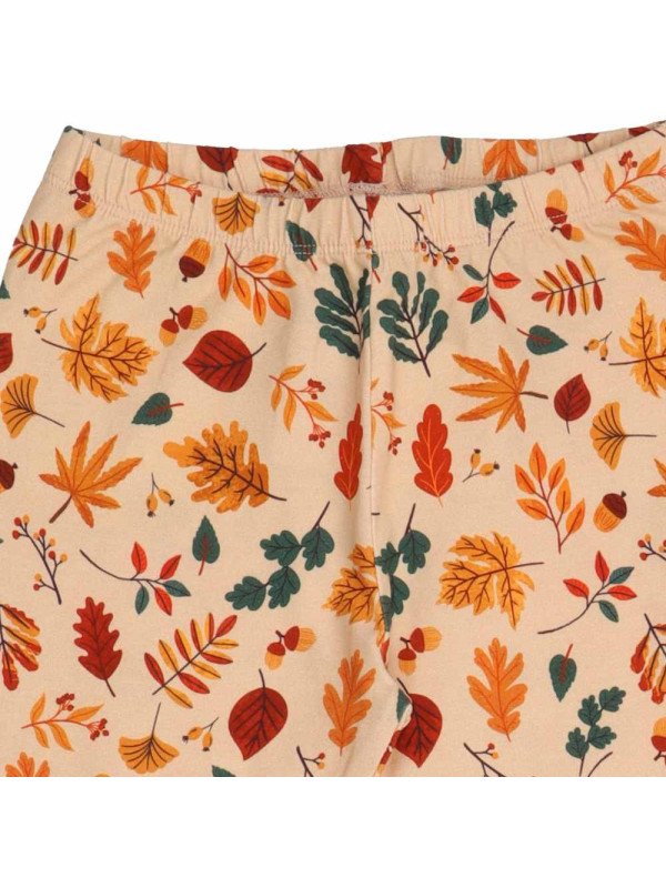 Walkiddy - Bio Kinder Leggings mit Herbstblätter-Allover