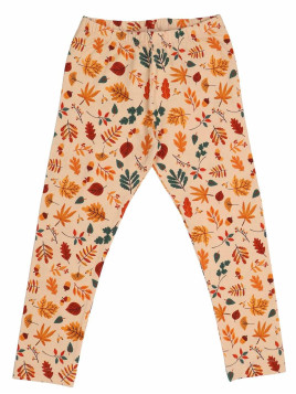 Walkiddy - Bio Kinder Leggings mit Herbstblätter-Allover
