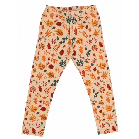 Walkiddy - Bio Kinder Leggings mit Herbstblätter-Allover