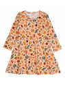 Walkiddy - Bio Kinder Jersey Kleid mit Herbstblätter-Allover