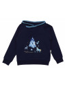 Walkiddy - Bio Kinder Sweatshirt mit Kapuze und Wonderland-Druck, dunkelblau