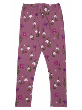 Walkiddy - Bio Kinder Leggings mit Schneeglöckchen/Krokus-Allover