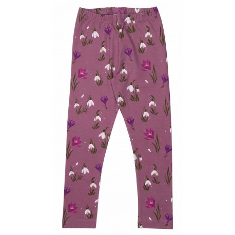 Walkiddy - Bio Kinder Leggings mit Schneeglöckchen/Krokus-Allover