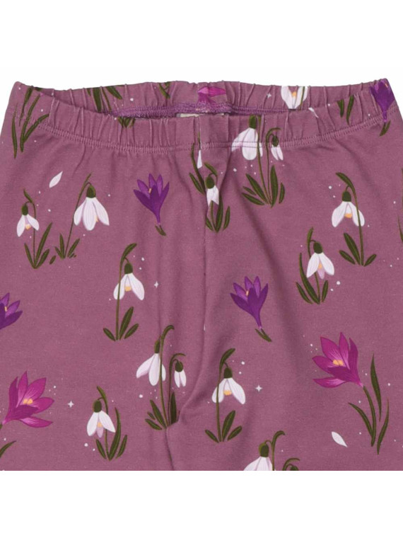 Walkiddy - Bio Kinder Leggings mit Schneeglöckchen/Krokus-Allover