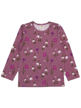 Walkiddy - Bio Kinder Langarmshirt mit Schneeglöckchen/Krokus-Allover