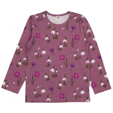 Walkiddy - Bio Kinder Langarmshirt mit Schneeglöckchen/Krokus-Allover