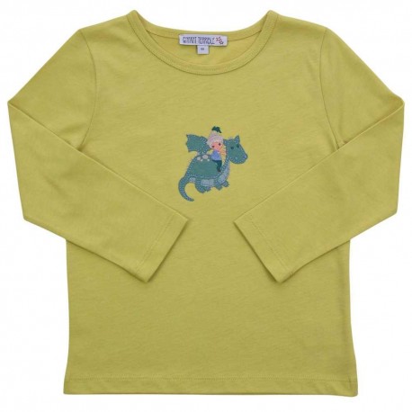 Enfant Terrible - Bio Kinder Langarmshirt mit Ritter-Applikation