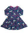 Enfant Terrible - Bio Kinder Jersey Kleid mit Pferde-Allover